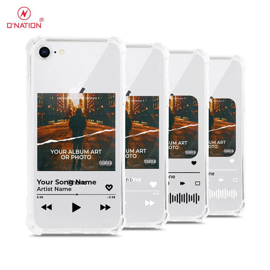 iPhone SE 2022 Cover - Personalised Album Art Series - 4 Designs - Clear Phone Case - Soft Silicon Borders
