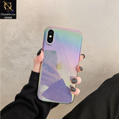 iPhone XS Max Cover  - Black - Rainbow Dew Drops Ultra Thin Semi Transparent Back Hard Shell Case