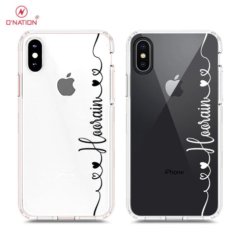 iPhone XS Max Cover - Personalised Name Series - 8 Designs - Clear Phone Case - Soft Silicon Borders