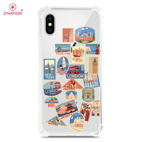 iPhone XS Max Cover - Personalised Boarding Pass Ticket Series - 5 Designs - Clear Phone Case - Soft Silicon Borders U8 (d5)