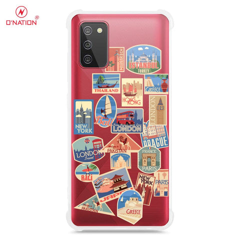 Samsung Galaxy M02s Cover - Personalised Boarding Pass Ticket Series - 5 Designs - Clear Phone Case - Soft Silicon Borders