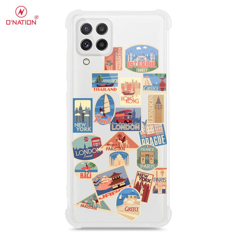 Samsung Galaxy M22 Cover - Personalised Boarding Pass Ticket Series - 5 Designs - Clear Phone Case - Soft Silicon Borders