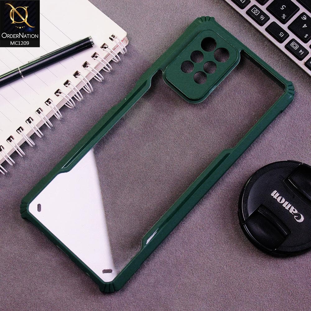 Infinix Note 10 Pro Cover - Green - Hybrid Tpu Pc Case