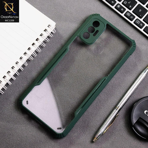 Tecno Spark 7 Cover - Green - Hybrid Tpu Pc Case