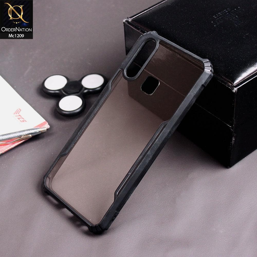 Vivo Y15 Cover - Black - Hybrid Style Tpu Pc Case