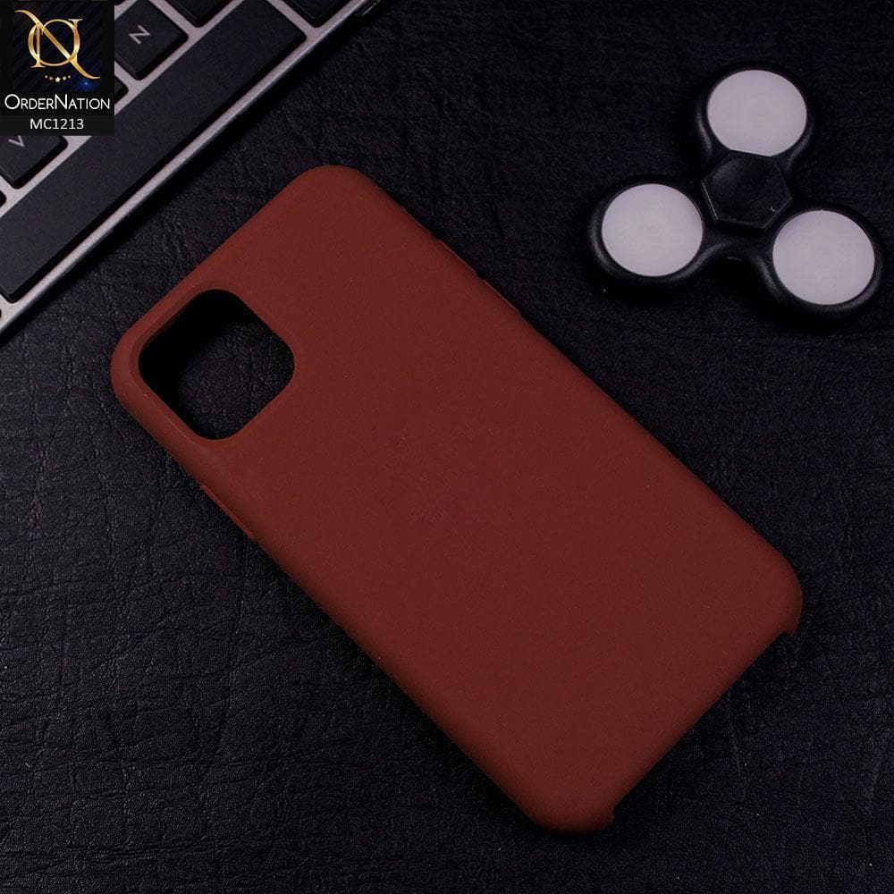 iPhone 11 Pro Max - Brown - Soft Shockproof Sillica Gel Case