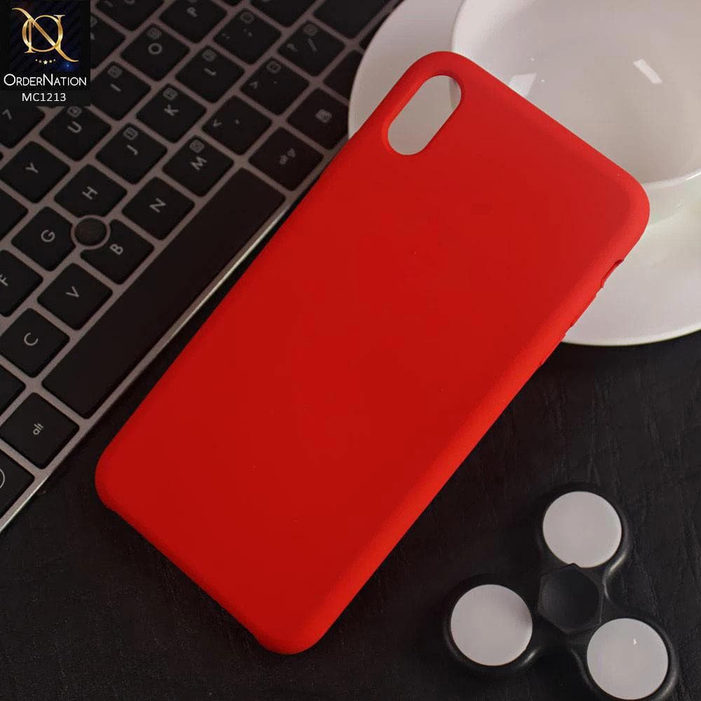 iPhone XS / X - Red - Soft Shockproof Sillica Gel Case