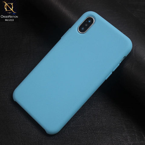 iPhone XS / X - Sky Blue - Soft Shockproof Sillica Gel Case