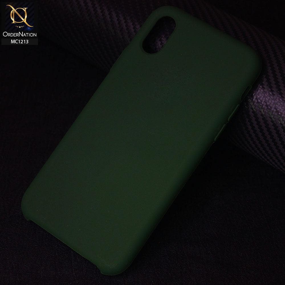 iPhone XS Max - Bazil Green - Soft Shockproof Sillica Gel Case