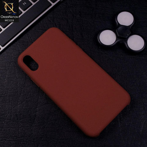 iPhone XS Max - Brown - Soft Shockproof Sillica Gel Case