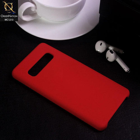 Samsung Galaxy S10 - Red - Soft Shockproof Sillica Gel Case