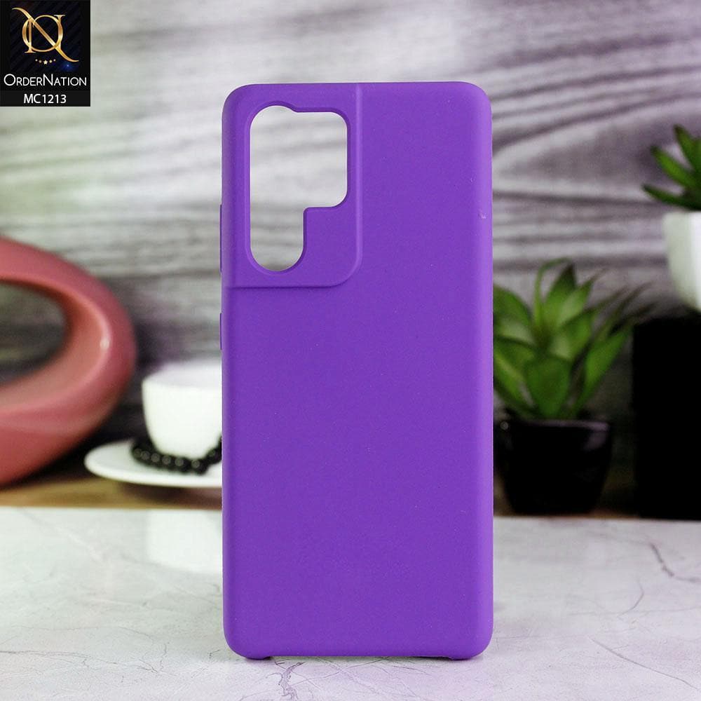 Samsung Galaxy S21 Ultra 5G - Purple - Soft Shockproof Sillica Gel Case