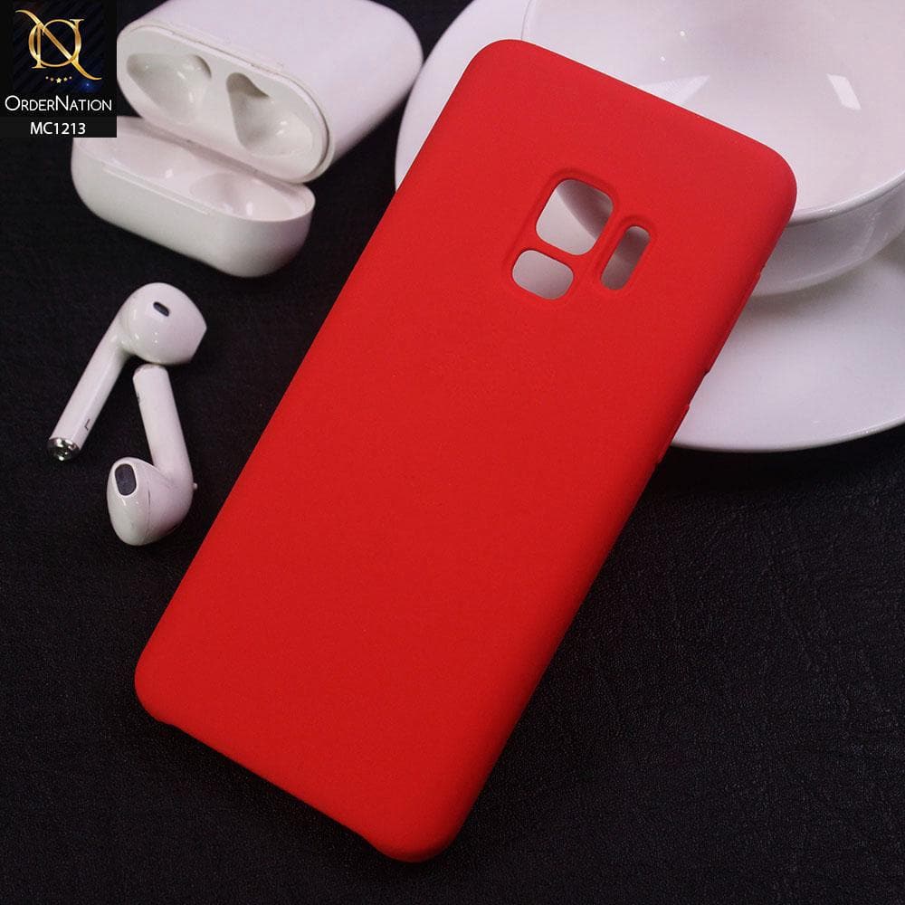 Samsung Galaxy S9 - Red - Soft Shockproof Sillica Gel Case