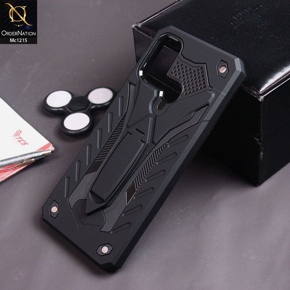 Infinix Hot 9 Play - Black - Luxury Hybrid Shockproof Stand Case