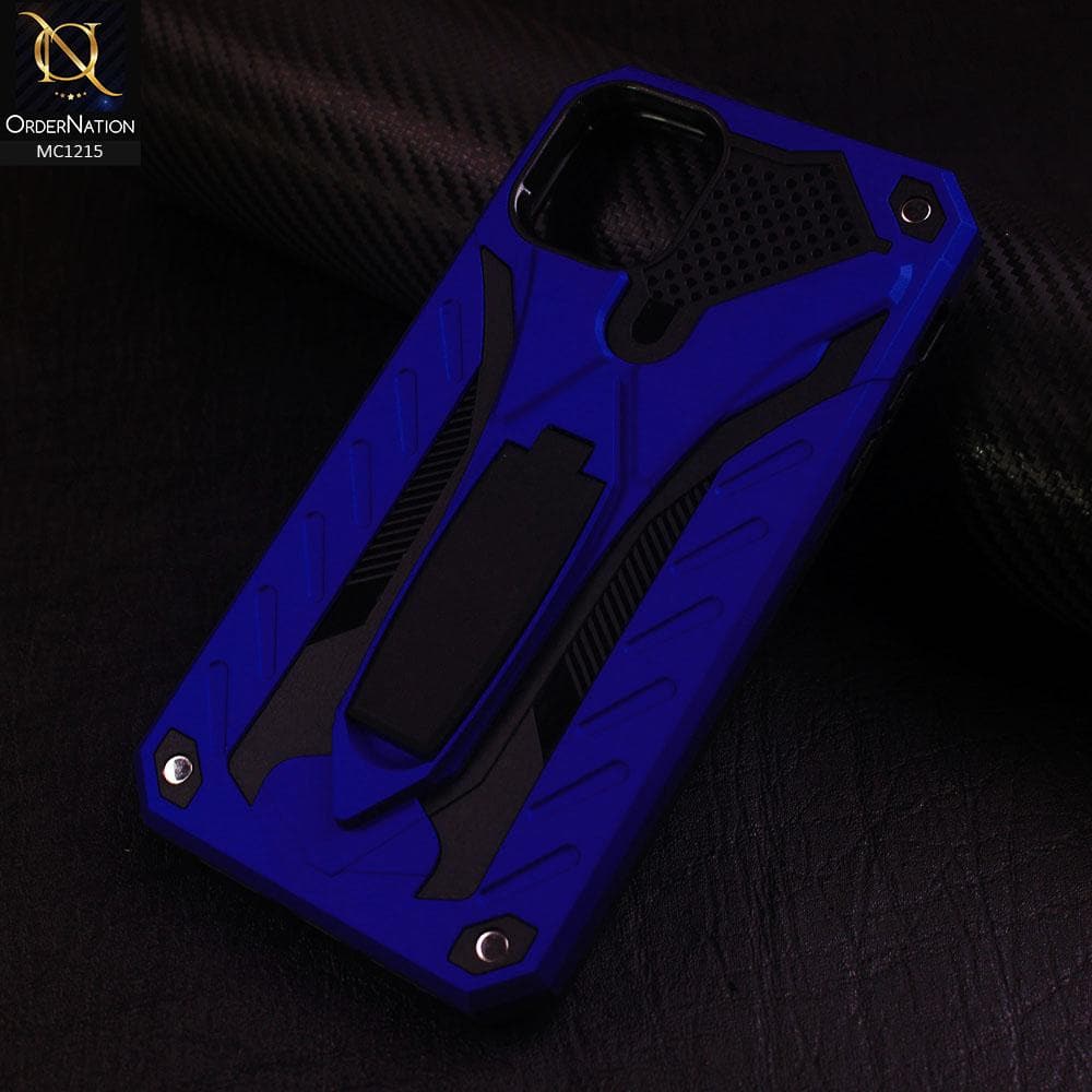 iPhone 11 - Blue - Luxury Hybrid Shockproof Stand Case