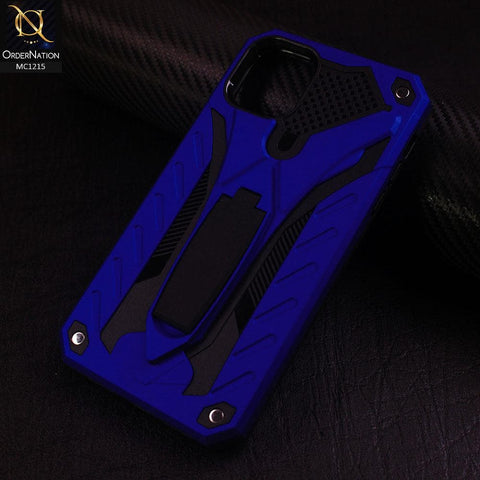 iPhone 11 - Blue - Luxury Hybrid Shockproof Stand Case