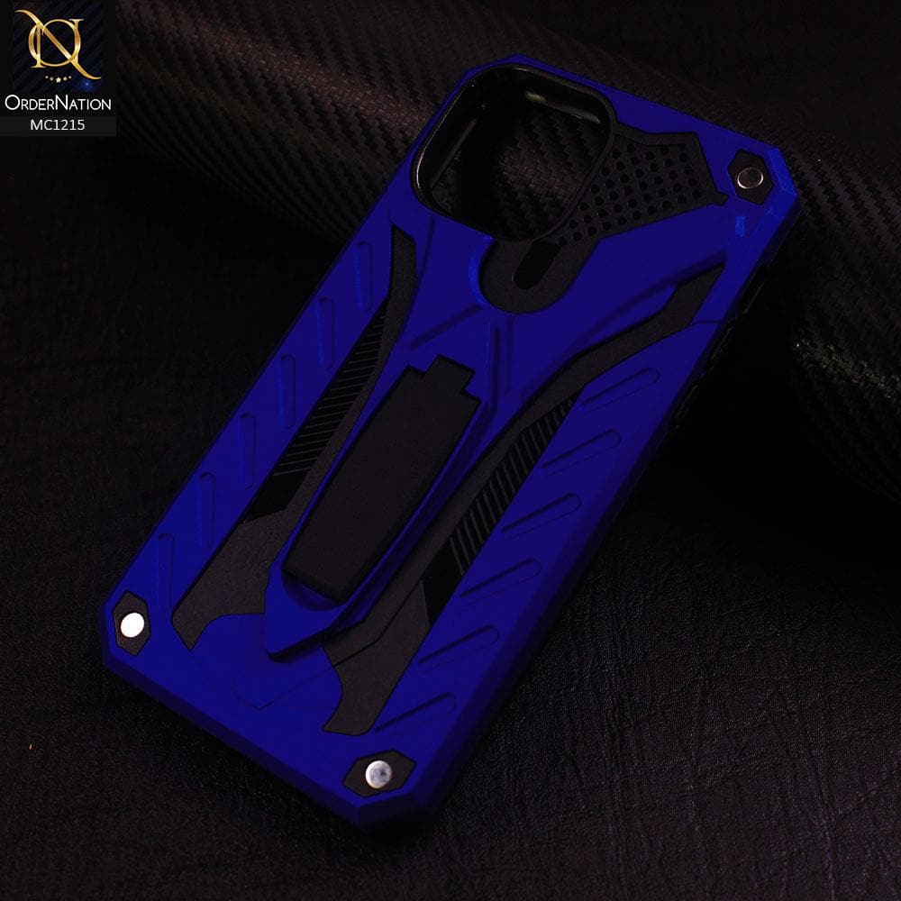 iPhone 11 Pro - Blue - Luxury Hybrid Shockproof Stand Case