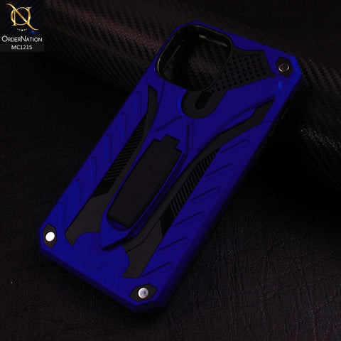 iPhone 11 Pro - Blue - Luxury Hybrid Shockproof Stand Case