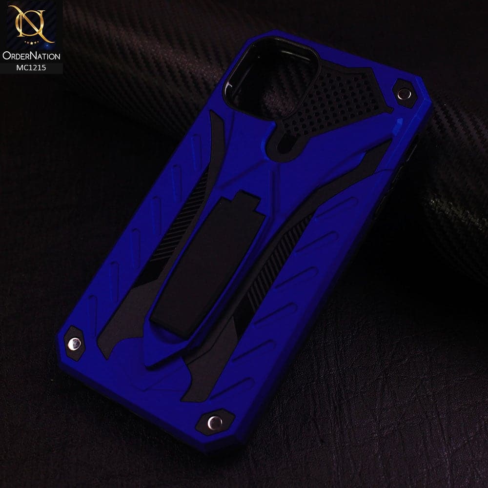 iPhone 11 Pro Max - Blue - Luxury Hybrid Shockproof Stand Case