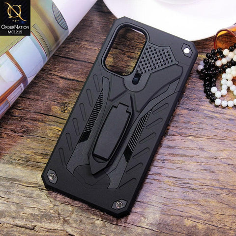 Oppo Reno 5 5G Cover - Black - Luxury Hybrid Shockproof Stand Case