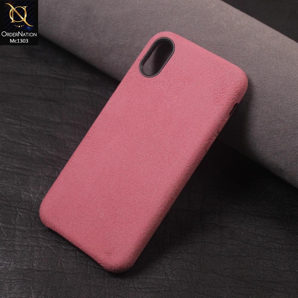 iPhone XS Max Cover - Pink - Texture Surface PC Protective Case