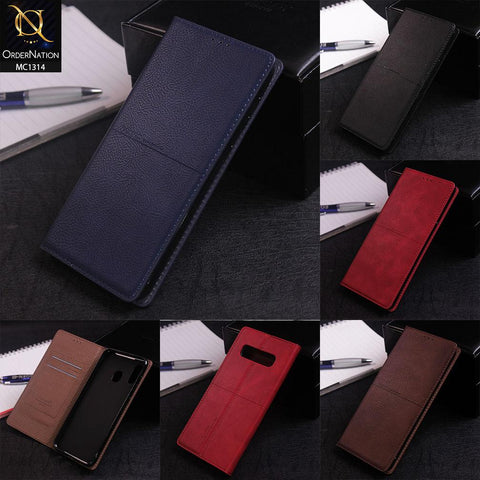 Oppo Reno 4 Pro Cover - Black - Rich Boss Flip Book Soft Leather Texture Case