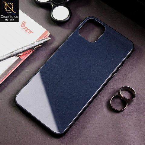 iPhone 11 Cover - Prussian Blue - Color Tempered Glass Soft Border Case