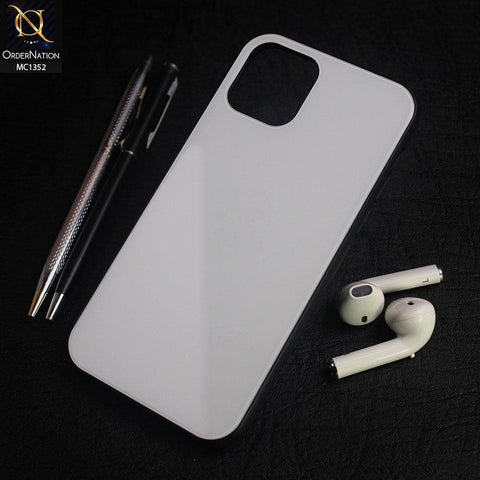 iPhone 11 Pro Cover - White - Color Tempered Glass Soft Border Case