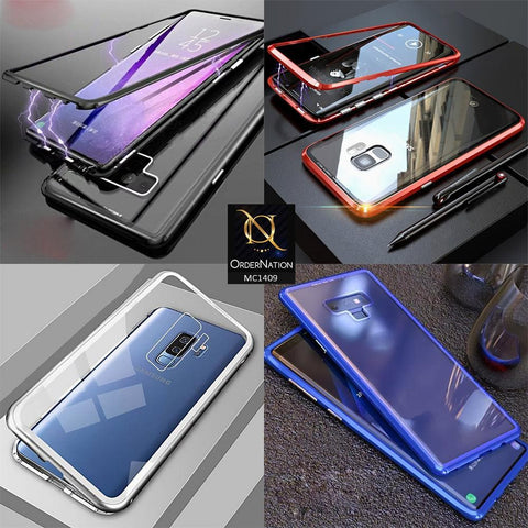 Luxury HQ Magnetic Back Glass Case For iPhone 11 Pro - No Glass On Screen Side - Blue