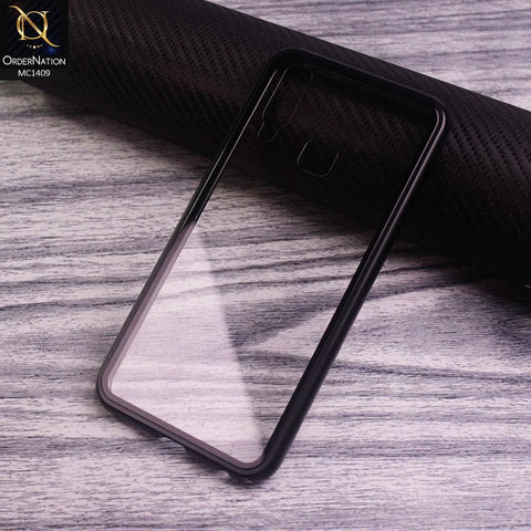 Vivo Y17 Cover - Black - Luxury HQ Magnetic Back Glass Case No Glass On Screen Side