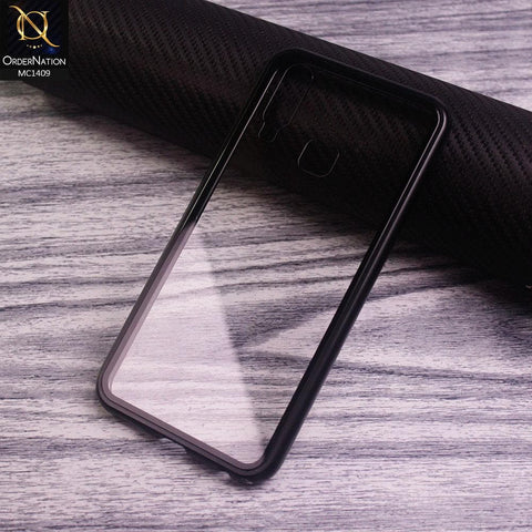 Vivo Y12 Cover - Black - Luxury HQ Magnetic Back Glass Case No Glass On Screen Side