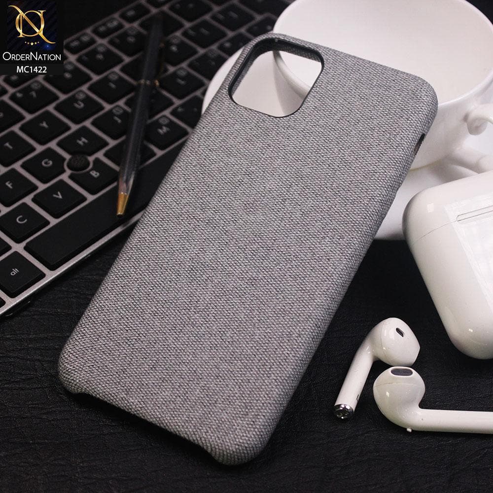 iPhone 11 Pro Max Cover - Light Gray - Jeans Texture PC Case