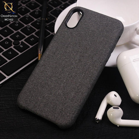 iPhone XS Max Cover - Dark Gray - Jeans Texture PC Case