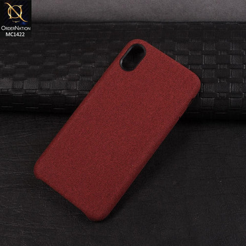 iPhone XS Max Cover - Red - Jeans Texture PC Case