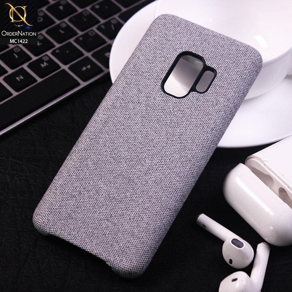 Samsung Galaxy S9 Cover - Light Gray - Jeans Texture PC Case