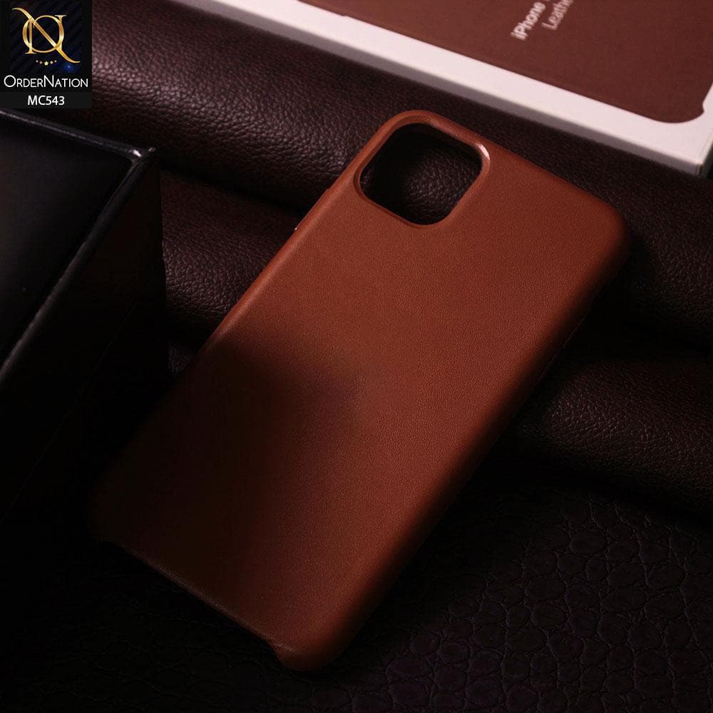 iPhone 11 Cover - Brown - Luxury Elegant Leather Soft Case