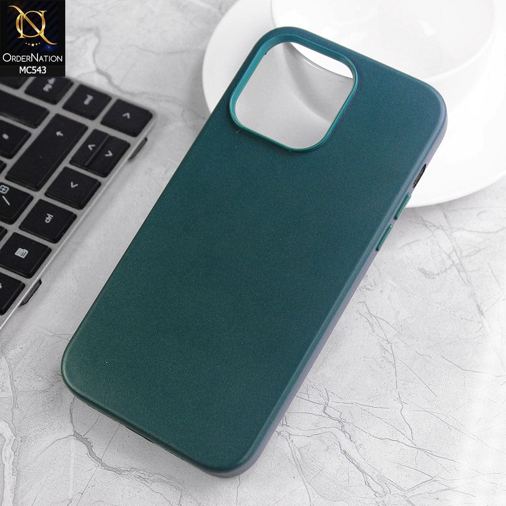 iPhone 14 Pro Max Cover - Pine Green -  Luxury Elegant Leather Soft Case