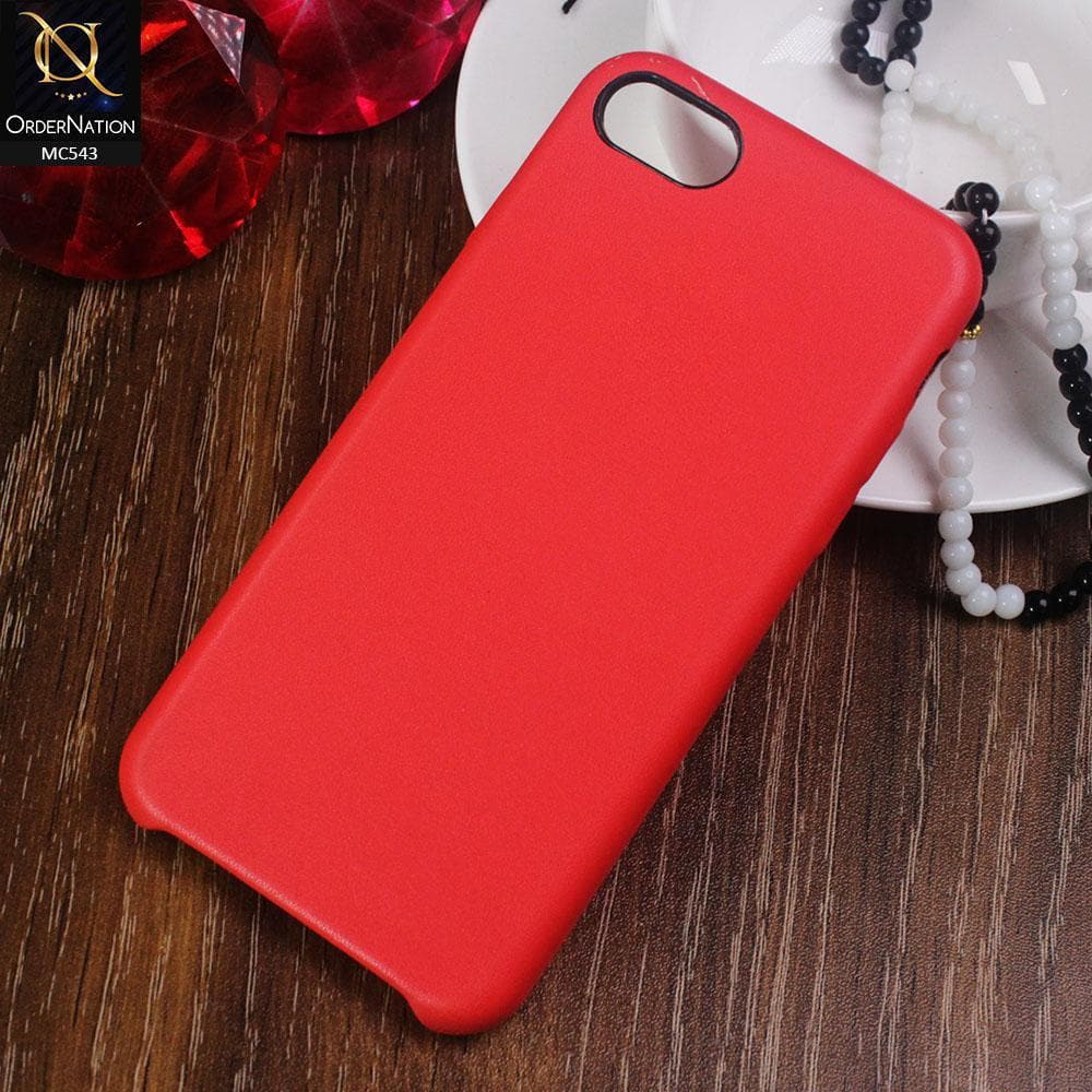 iPhone 8 / 7 Cover - Red - Luxury Elegant Leather Soft Case