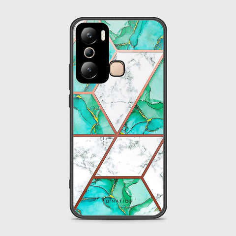 Infinix Hot 20i Cover- O'Nation Shades of Marble Series - HQ Ultra Shine Premium Infinity Glass Soft Silicon Borders Case