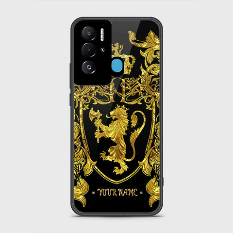 Tecno Pova Neo Cover- Gold Series - HQ Ultra Shine Premium Infinity Glass Soft Silicon Borders Case