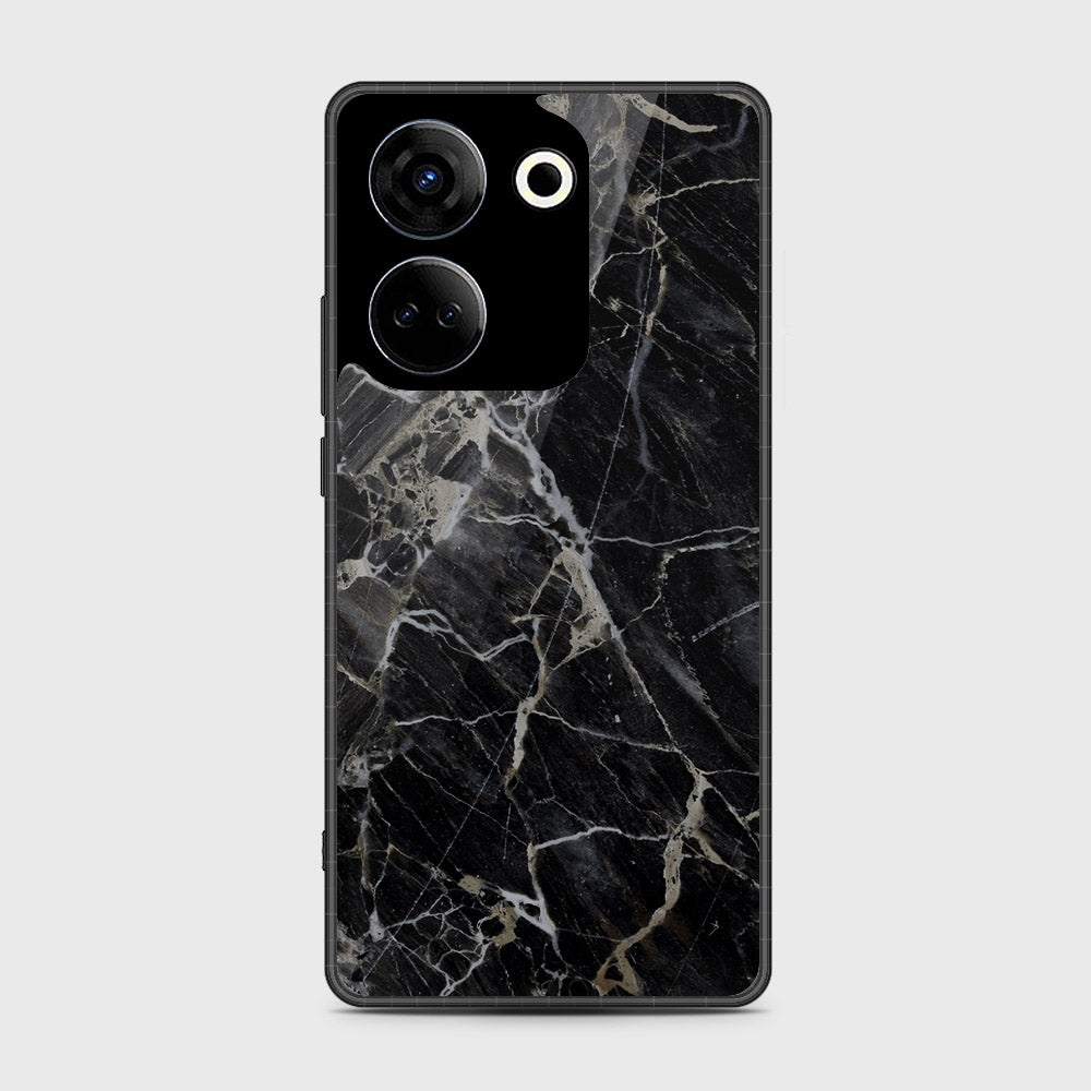 Tecno Camon 20 Pro  Cover- Black Marble Series - HQ Premium Shine Durable Shatterproof Case