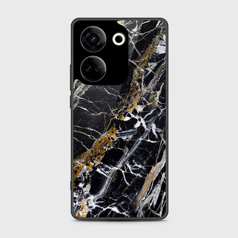 Tecno Camon 20 Pro  Cover- Black Marble Series - HQ Premium Shine Durable Shatterproof Case