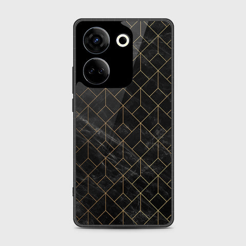 Tecno Camon 20 Pro  Cover- Black Marble Series - HQ Premium Shine Durable Shatterproof Case