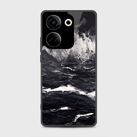 Tecno Camon 20 Pro  Cover- Black Marble Series - HQ Premium Shine Durable Shatterproof Case