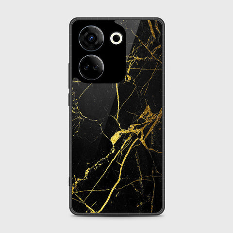 Tecno Camon 20 Pro  Cover- Black Marble Series - HQ Premium Shine Durable Shatterproof Case