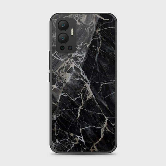 Infinix Hot 12 Cover- Black Marble Series - HQ Premium Shine Durable Shatterproof Case