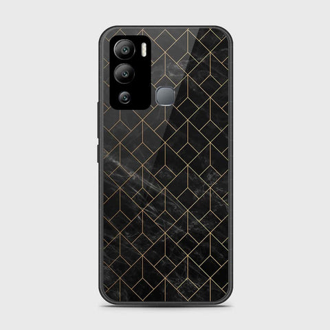 Infinix Hot 12i Cover- Black Marble Series - HQ Premium Shine Durable Shatterproof Case