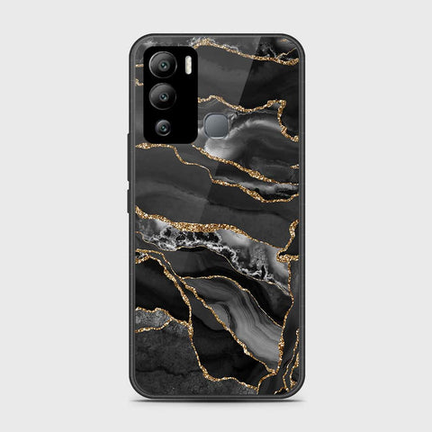 Infinix Hot 12i Cover- Black Marble Series - HQ Premium Shine Durable Shatterproof Case