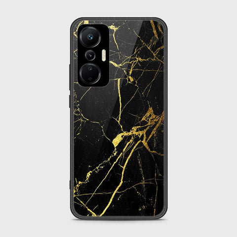 Infinix Hot 20S Cover- Black Marble Series - HQ Ultra Shine Premium Infinity Glass Soft Silicon Borders Case