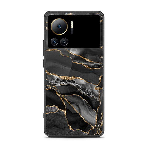 Infinix Note 12 VIP  Cover- Black Marble Series - HQ Premium Shine Durable Shatterproof Case